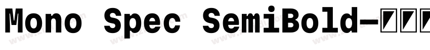 Mono Spec SemiBold字体转换
